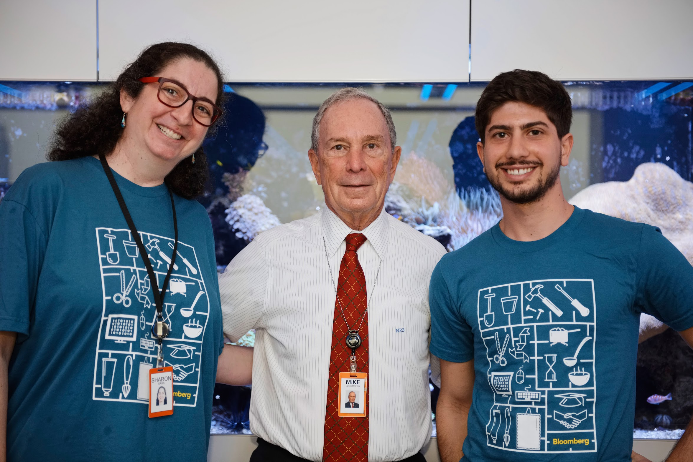 Sharon Kass, Mike Bloomberg, and Jon Wexler at Bloomberg